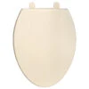 Telescoping Elongated Luxury Toilet Seat, Linen