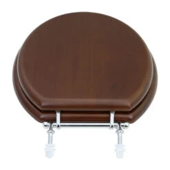 Solid Wood Dark Oak Toilet Round Seat With Chrome Hinge 14 Solid Wood Dark Oak Toilet Round Seat With Chrome Hinge -Warm Bathroom 2271a0b60e179a86 7918 w800 h800 b1 p0