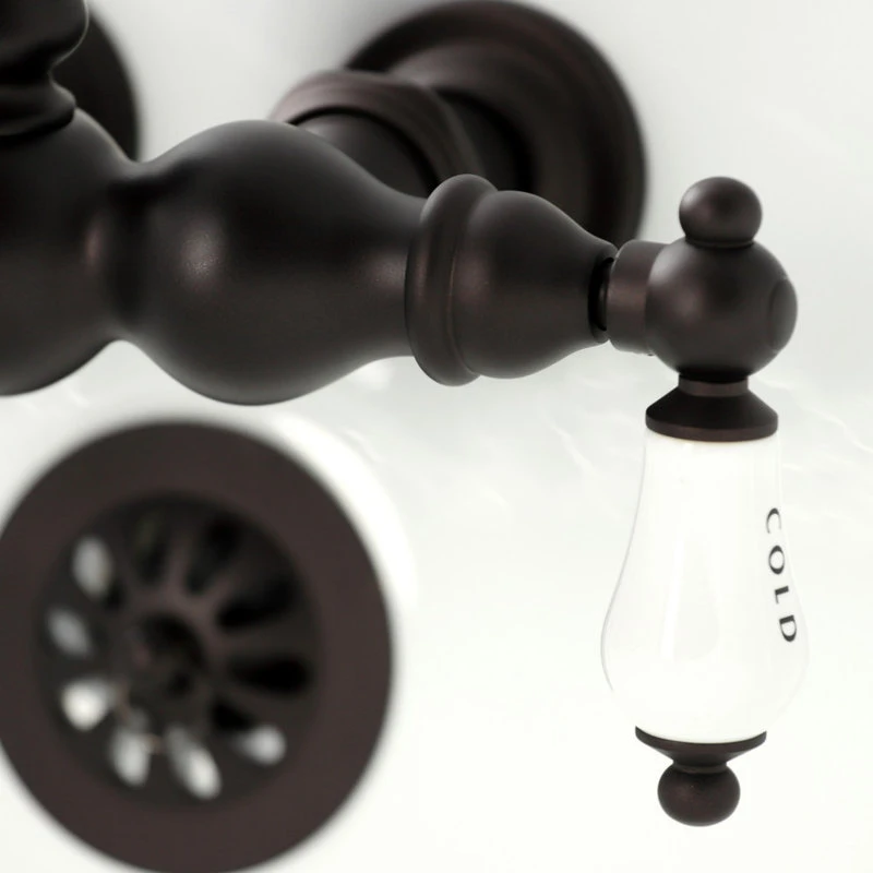 CA3T5 3-3/8" Wall Mount Clawfoot Tub Faucet, Oil Rubbed Bronze 2 CA3T5 3-3/8" Wall Mount Clawfoot Tub Faucet, Oil Rubbed Bronze - Image 2