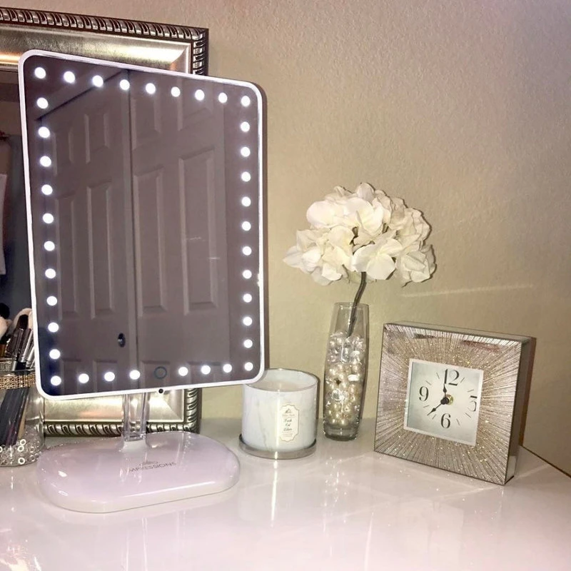 Touch Pro LED Makeup Mirror With Bluetooth Speaker And USB, White 6 Touch Pro LED Makeup Mirror With Bluetooth Speaker And USB, White - Image 6