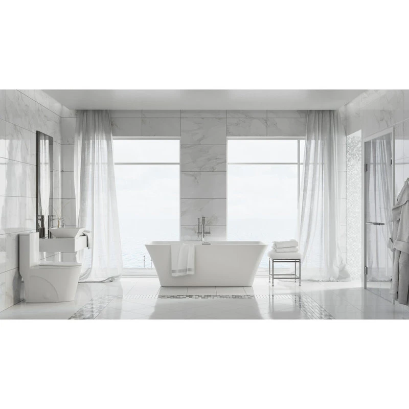 St. Tropez Elongated Toilet, Dual Flush, Glossy White 7 St. Tropez Elongated Toilet, Dual Flush, Glossy White - Image 7