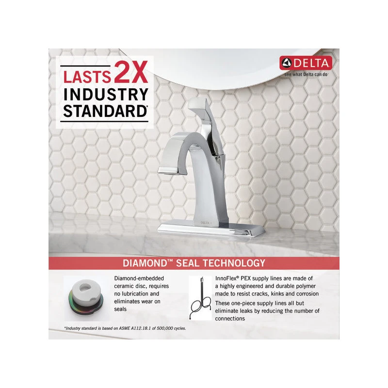 Delta Dryden Single Handle Bathroom Faucet, Champagne Bronze, 551-CZ-DST 2 Delta Dryden Single Handle Bathroom Faucet, Champagne Bronze, 551-CZ-DST - Image 2