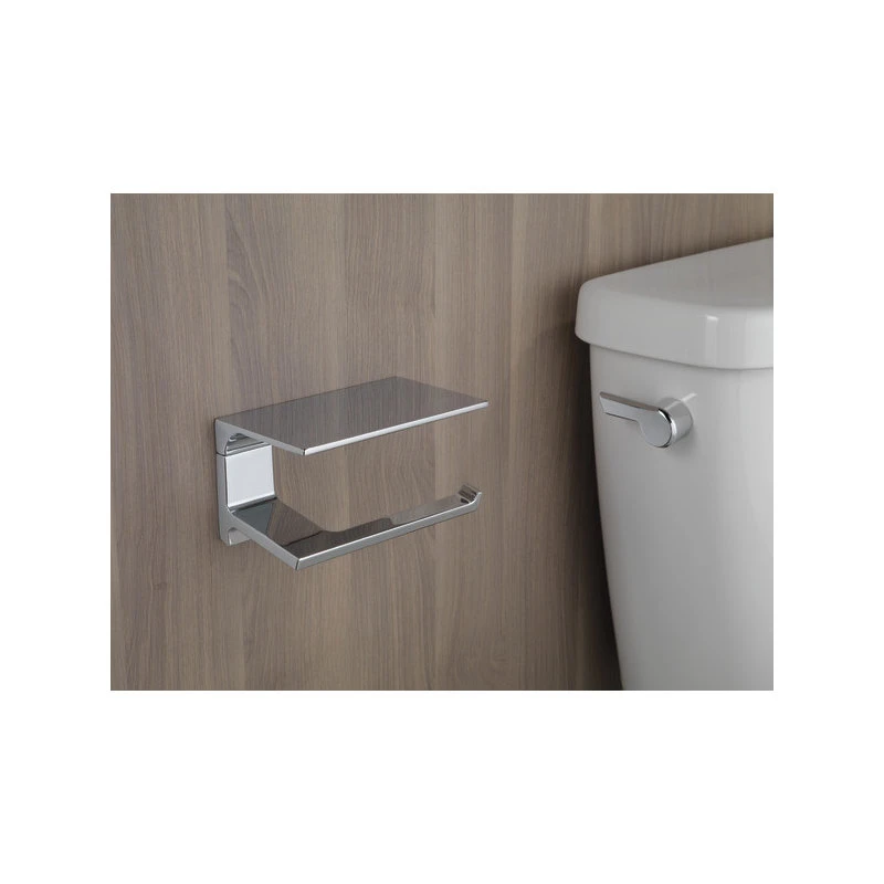 Delta Pivotal Tissue Holder With Shelf, Chrome, 79956 2 Delta Pivotal Tissue Holder With Shelf, Chrome, 79956 - Image 2
