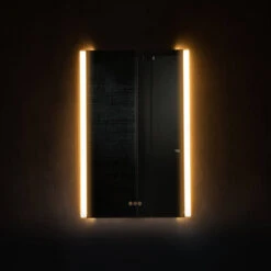 LED Antifog Bathroom Mirror, Dimmer, Adjustable Color, Brush Gold, 20x32 -Warm Bathroom 26a17c76025999ed 6063 w800 h800 b0 p0