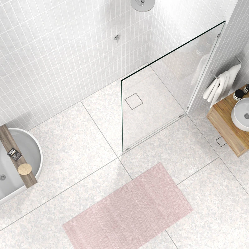 78"x42" Frameless Shower Door Single Fixed Panel, Polished Chrome 2 78"x42" Frameless Shower Door Single Fixed Panel, Polished Chrome - Image 2