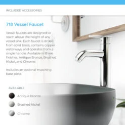 V410 Matte Black Porcelain Vessel Sink, 718 Vessel Faucet, Antique Bronze -Warm Bathroom 2721a52f0e4c88db 6929 w800 h800 b0 p0