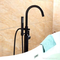 Luxier FTF01 Single-Handle Tub Filler Faucet With Hand Shower, Matte Black 10 Luxier FTF01 Single-Handle Tub Filler Faucet With Hand Shower, Matte Black -Warm Bathroom 27513adb01661d3c 4881 w800 h800 b0 p0