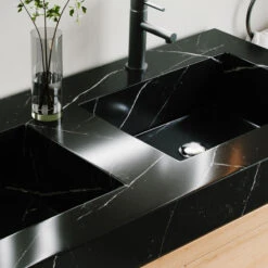 The Shoji Bathroom Vanity, Double Sink, 48", Whitewash Oak, Freestanding -Warm Bathroom 2751d8c403d03f92 2587 w800 h800 b0 p0