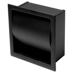 Black Matte Stainless Steel Recessed Toilet Paper Holder With Cover -Warm Bathroom 27d12ce3012d3ed2 8280 w800 h800 b1 p0