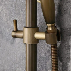 Classic Exposed Brass Two Handle Round Rainshower & Handshower Shower Set -Warm Bathroom 28b1b9330ecb9e4e 5939 w800 h800 b0 p0