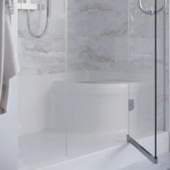Aquatique 60"x32" Shower Base With Left Hand Drain, White -Warm Bathroom 28f1489b0f22ef2a 9498 w800 h800 b0 p0