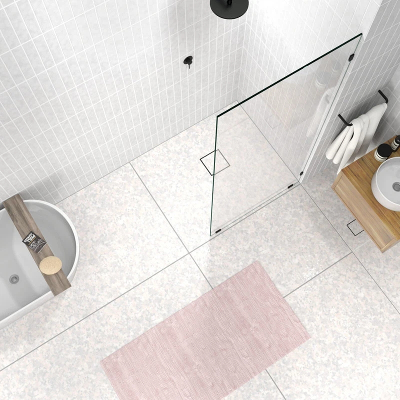 78"x34.5" Frameless Shower Door Single Fixed Panel, Matte Black 2 78"x34.5" Frameless Shower Door Single Fixed Panel, Matte Black - Image 2