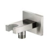 Isenberg HS8006 - Square Wall Supply Elbow With Holder Combo, Brushed Nickel