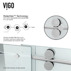 VIGO 34"x46" Frameless 3/8" Shower, Without Base, Chrome -Warm Bathroom 29f11cd20f5b3542 9484 w800 h800 b0 p0