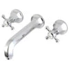 KS4021BX 2-Handle Wall Mount Tub Faucet, Polished Chrome