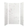 Transolid SaraMar 36"x36"x72" 3-Piece Shower Wall Kit, White Venito Velvet