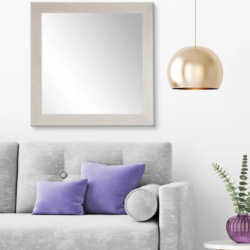 Farmhouse Gray Wood Grain Square Or Diamond Wall Mirror 32''"x32'' 2 Farmhouse Gray Wood Grain Square Or Diamond Wall Mirror 32''"x32'' - Image 2