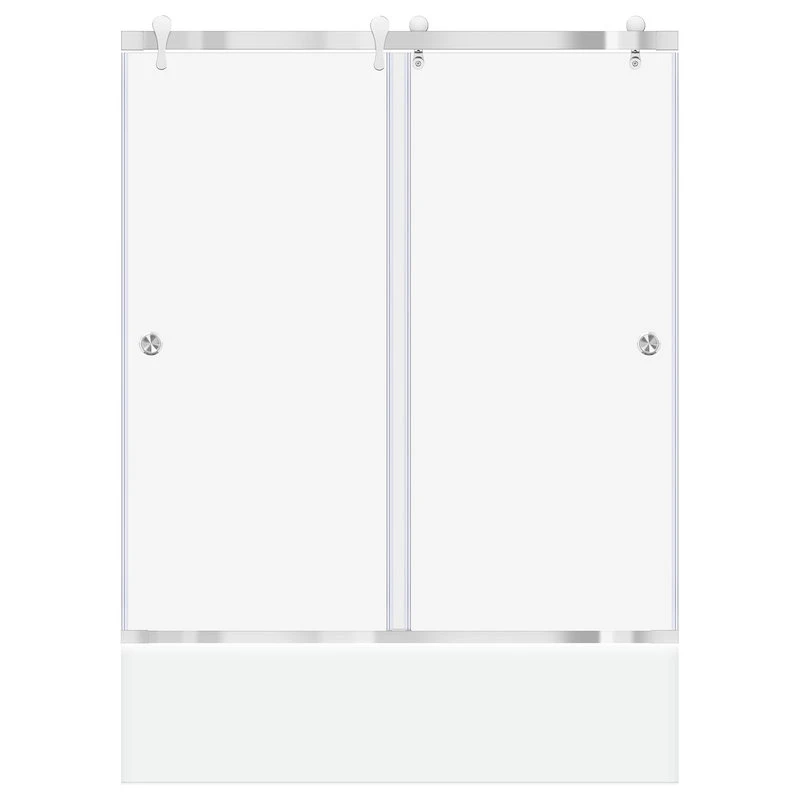 57 1/2-60"Wx62"H Bypass Sliding Bathtub Door ULTRA-H, Chrome 1 57 1/2-60"Wx62"H Bypass Sliding Bathtub Door ULTRA-H, Chrome