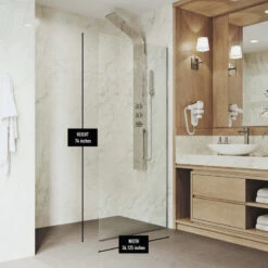 VIGO Frameless Fixed Shower Screen, Stainless Steel With Clear Glass -Warm Bathroom 2a8105050181534f 4368 w800 h800 b0 p0
