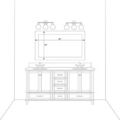 Pendleton Framed Wall Mirror, Satin Nickel, 28" X 48" -Warm Bathroom 2ad12d4e03ebb98c 3115 w800 h800 b1 p0