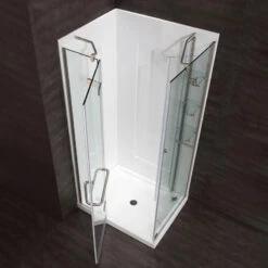 Ove Decors Savannah 40"x32" 10 Mm Shower Kit Satin Nickel -Warm Bathroom 2ae1169400148096 9141 w800 h800 b0 p0