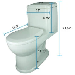 One Piece Toilet In White For Children With Push-button Flush 11 3/4" Height 9 One Piece Toilet In White For Children With Push-button Flush 11 3/4" Height -Warm Bathroom 2af1a0b20af33161 0038 w800 h800 b1 p0