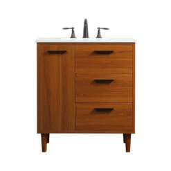 Bailey 30" Bathroom Vanity, Teak