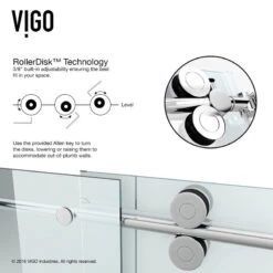VIGO 60x74 Elan Frameless Sliding Shower Door, Chrome -Warm Bathroom 2b012de60f5a350d 7087 w800 h800 b0 p0