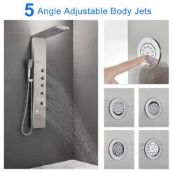 American Imaginations Rectangle Wall Mount Stainless Steel Shower Panel In Brushed Stainless Steel -Warm Bathroom 2b918b3d00dbaea2 1916 w800 h800 b1 p0