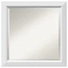 Blanco White Beveled Wood Bathroom Wall Mirror - 23.5 X 23.5 In.