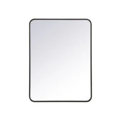 Elegant Decor Evermore 27x36" Soft Corner Metal Rectangular Mirror In Black -Warm Bathroom 2be1aa64036a2f06 6963 w800 h800 b1 p0