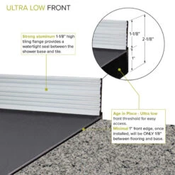 Transolid 60-in L X 32-in W Zero Threshold End Drain Shower Base, Black -Warm Bathroom 2c015b3e0f720628 0812 w800 h800 b0 p0