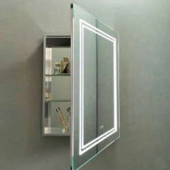 Vyaya Ontario Silver Aluminum Mount Mirror Medicine Cabinet VYY-AC29-24 -Warm Bathroom 2ce1c48802681f58 6449 w800 h800 b0 p0