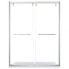 Brescia 60" W X 76" H Double Sliding Framed Shower Door, Polished Chrome