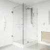 VIGO 36" X 48" Frameless 3/8" Shower, With Right Base, Chrome