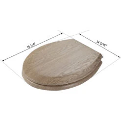BNK Toilet Seat, Premium Molded Wood Seat With Quiet-Close Hinges -Warm Bathroom 2d91fa4102552a23 2130 w800 h800 b1 p0