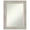 Crackled Metallic Petite Bevel Bathroom Wall Mirror 23 X 29 In.