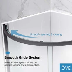 Ove Decors Breeze 34 Shower Kit, Frosted Glass Walls And Base, Black -Warm Bathroom 2df12d020239f0dd 6934 w800 h800 b0 p0