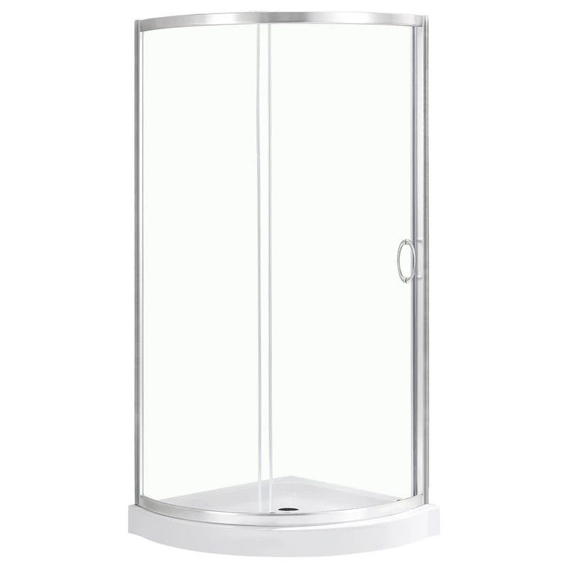 Ove Decors Breeze 34 Shower Kit, Clear Glass Panels And Base, Satin Nickel 1 Ove Decors Breeze 34 Shower Kit, Clear Glass Panels And Base, Satin Nickel