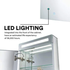 Bathroom LED Medicine Cabinet, Recessed/Surface Mount, 20"x40", Right Hand -Warm Bathroom 2ed11f670e593157 3593 w800 h800 b0 p0