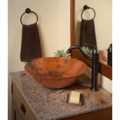 Catalonia Copper Vessel Sink, Natural 7 Catalonia Copper Vessel Sink, Natural -Warm Bathroom 2ef102c30ba0049e 6689 w800 h800 b0 p0