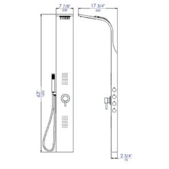 Modern Stainless Steel Shower Panel With 2 Body Sprays 9 Modern Stainless Steel Shower Panel With 2 Body Sprays -Warm Bathroom 30c19eab0c534030 8058 w800 h800 b1 p0
