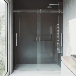 VIGO 60" X 74" Caspian Adjustable Frameless Sliding Shower Door, Chrome -Warm Bathroom 30e1a0680f5b3365 9288 w800 h800 b0 p0