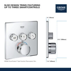Grohtherm SmartControl Triple Function Thermostatic Trim With Control Module -Warm Bathroom 32515b3d0dd5378e 9042 w800 h800 b0 p0