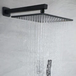 Wall-Mounted 10" Shower System Rainfall 3 Function Shower Fixture With Tub Spout -Warm Bathroom 330125490f96ca67 4792 w800 h800 b0 p0