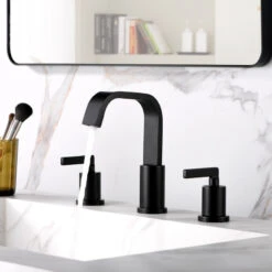 Luxier WSP04-T 2-Handle Widespread Bathroom Faucet With Drain, Matte Black 14 Luxier WSP04-T 2-Handle Widespread Bathroom Faucet With Drain, Matte Black -Warm Bathroom 3311b8f2016608e6 4926 w800 h800 b0 p0