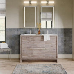 Esconde Bath Vanity, Natural Wood, 48", Double Sink, Freestanding -Warm Bathroom 33d10ca803c74327 8160 w800 h800 b0 p0
