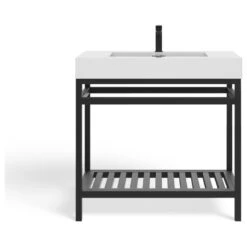 The Nova Bathroom Vanity, Black, 36", Single Sink, Freestanding -Warm Bathroom 3541ef2603c743b0 7880 w800 h800 b1 p0