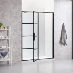 OVE Decors Milano 60 In. Black Framed Hinges Shower Door -Warm Bathroom 35c117990d3b60f2 9655 w800 h800 b0 p0