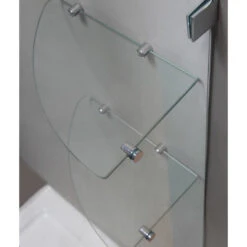Avalux GS Frameless Shower Enclosure With Glass Shelves, Chrome, 42"x38"x72" 9 Avalux GS Frameless Shower Enclosure With Glass Shelves, Chrome, 42"x38"x72" -Warm Bathroom 35d1cbb0093f21c3 9640 w800 h800 b0 p0